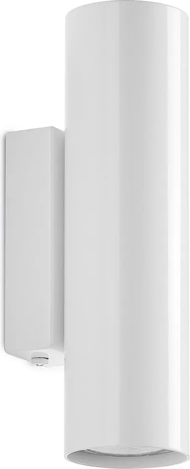 Nowoczesny kinkiet TANIA - H 20,2 cm - 2X GU10 50W - góra i dó? - stal i biel - IP20