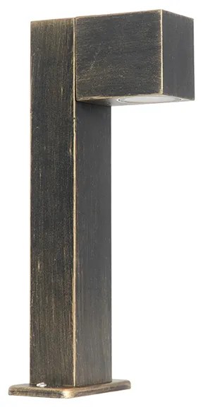 Przemysłowa stojąca lampa zewnętrzna antyczne złoto 35 cm IP44 - Baleno