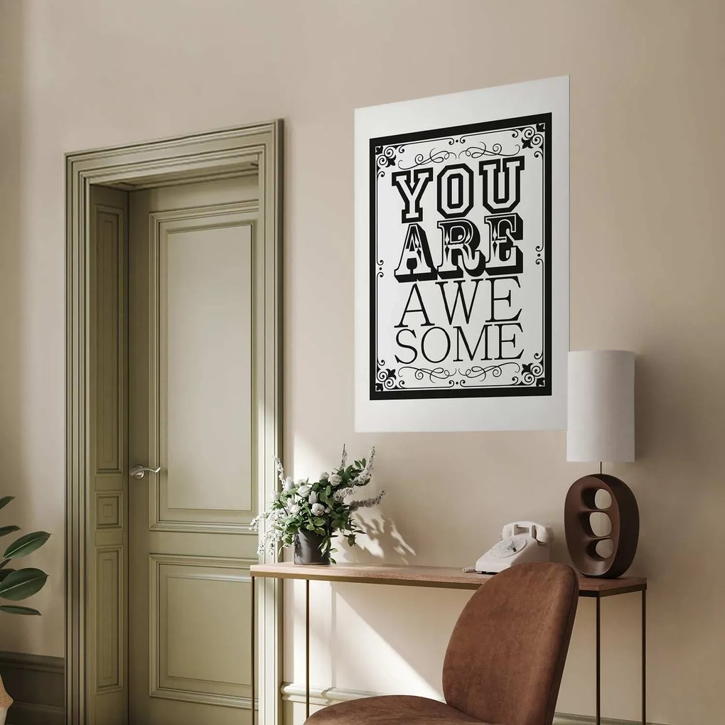Plakat You are awesome 21x30 cm bez ramy bez marginesu ARTGEIST B
