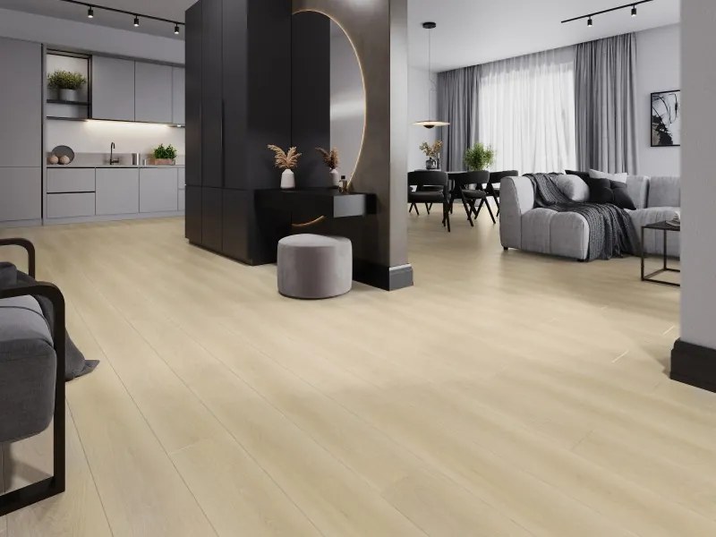 Mexen Charlotte próbka paneli winylowych SPC 6,5 mm, podkład IXPE 1,5 mm, 4 V-Fuga, Dąb - F1055-S