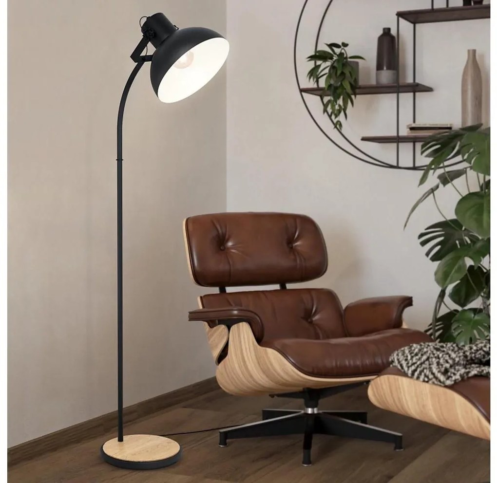 Eglo 44059 - Lampa podłogowa LUBENHAM 1xE27/28W/230V - certyfkat FSC