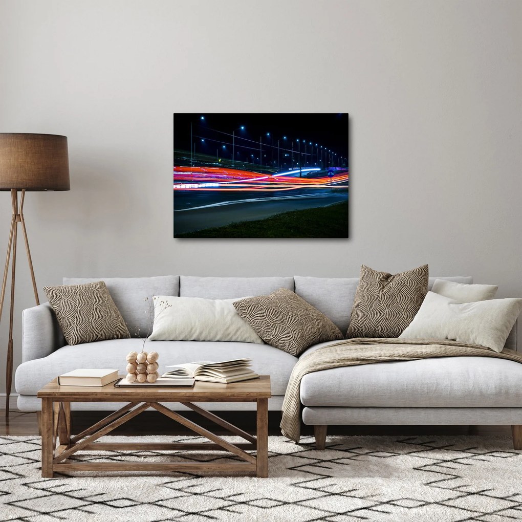 Obraz miasto nocą (70x50 cm)