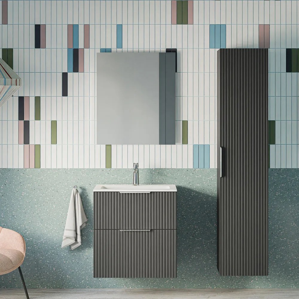 Badmöbel Set TIM 60 cm mit Waschbecken