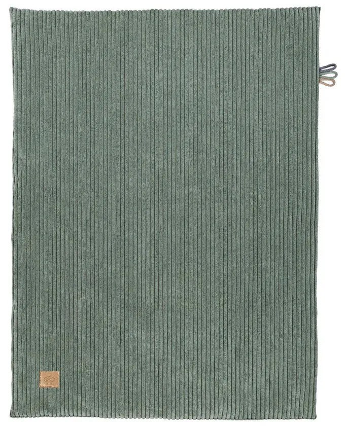 Zielony koc dziecięcy sztruksowy 100x77 cm – Meowbaby