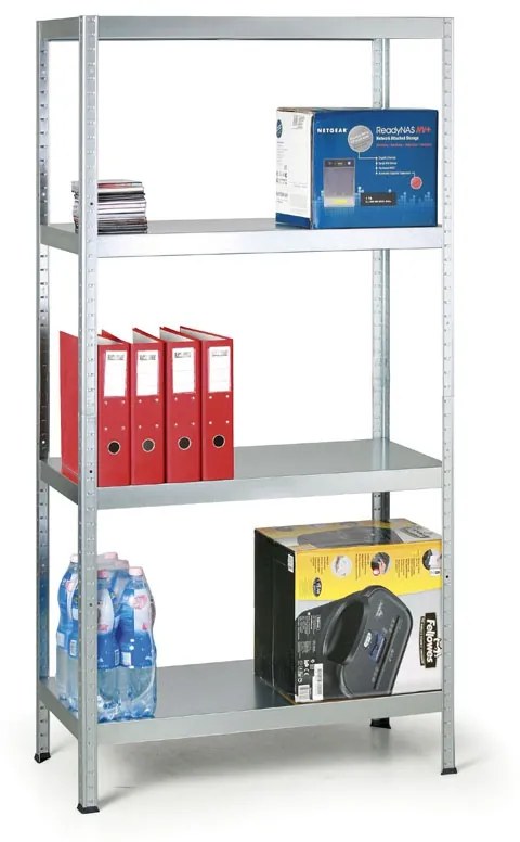 Regał metalowy, 130 kg, 1800x900x400 mm, 5 półek, ocynkowany