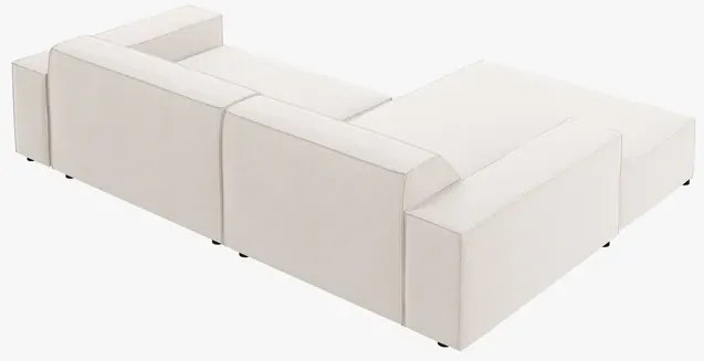 Narożnik, sofa narożna jasny beż tkanina strukturalna 224/166/70 Jodie od Micadoni