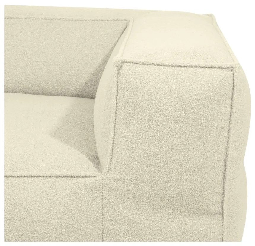 Kremowy worek do siedzenia z materiału bouclé Mass Corner 150 Left – SLOWDOWN