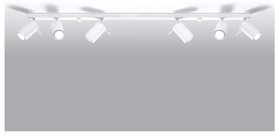 Biała lampa sufitowa Sollux Etna 6L