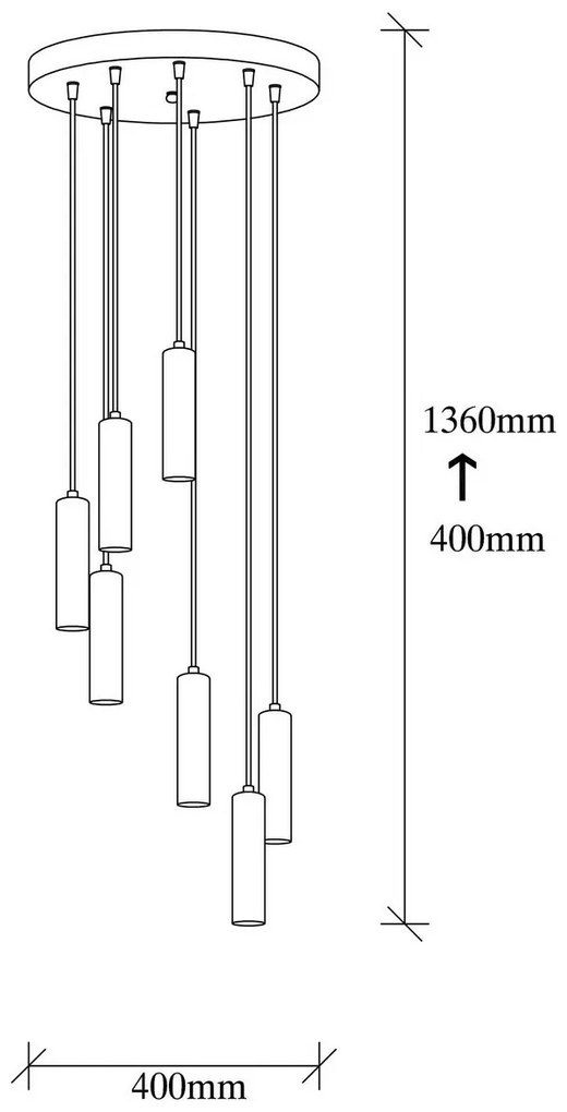 Lampa wisząca Tempo - 6032, brązowa