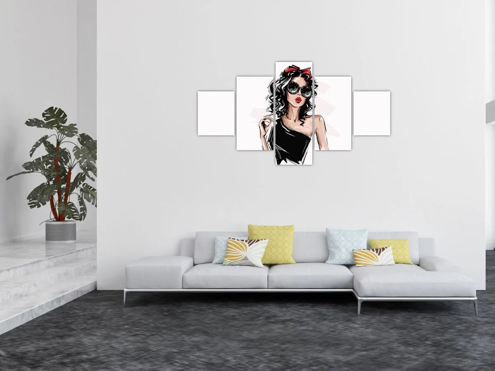 Obraz - Modna kobieta (125x70 cm)