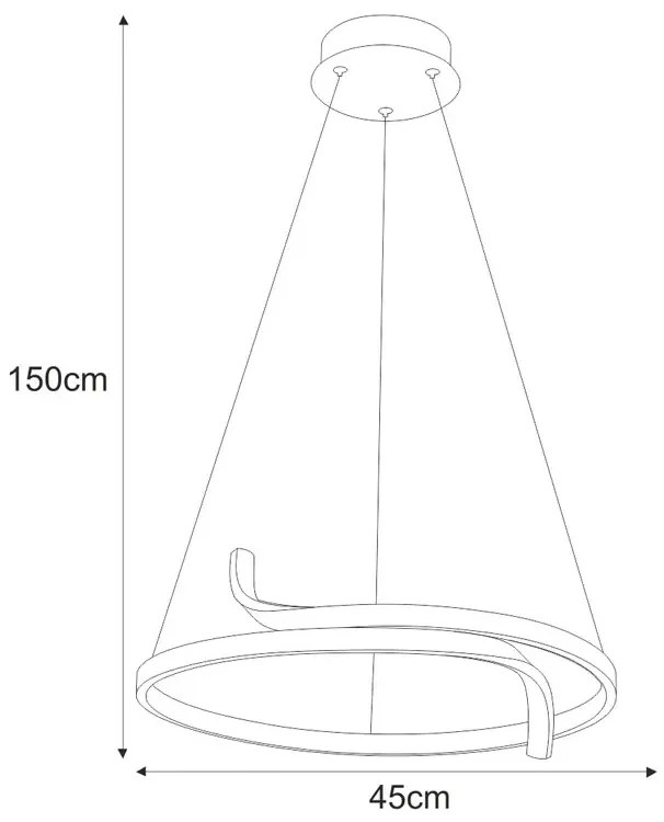 Czarna nowoczesna lampa wisząca ledowa nad stół - A499 Biały mat