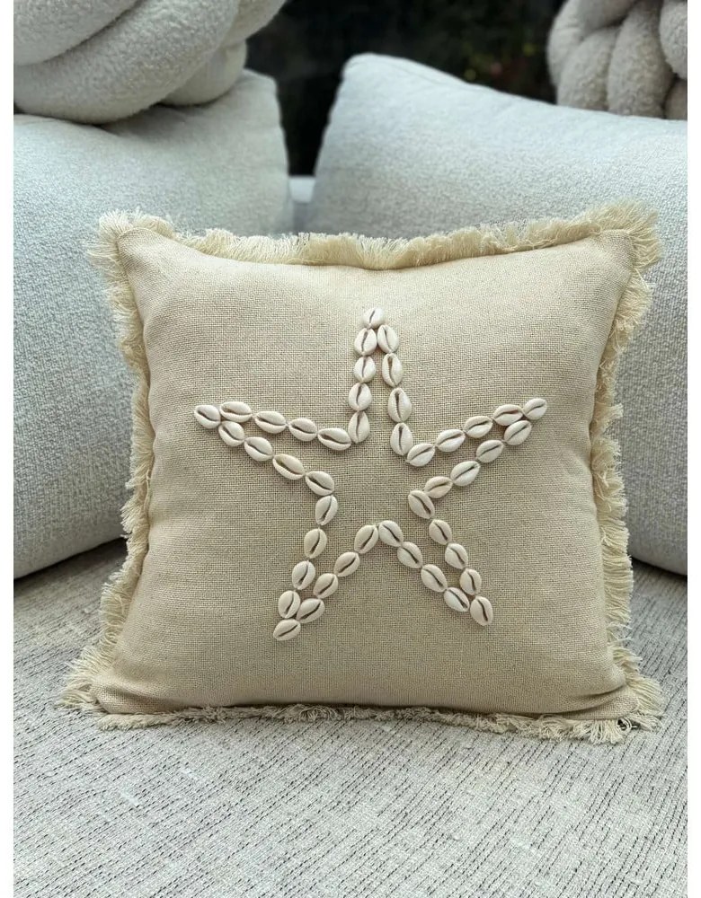 Bawełniana poszewka na poduszkę 43x43 cm Seashells – Mioli Decor