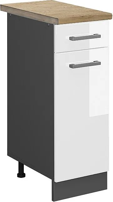 Szafka dolna do kuchni biały wysoki połysk 30x60x81.6 r-line