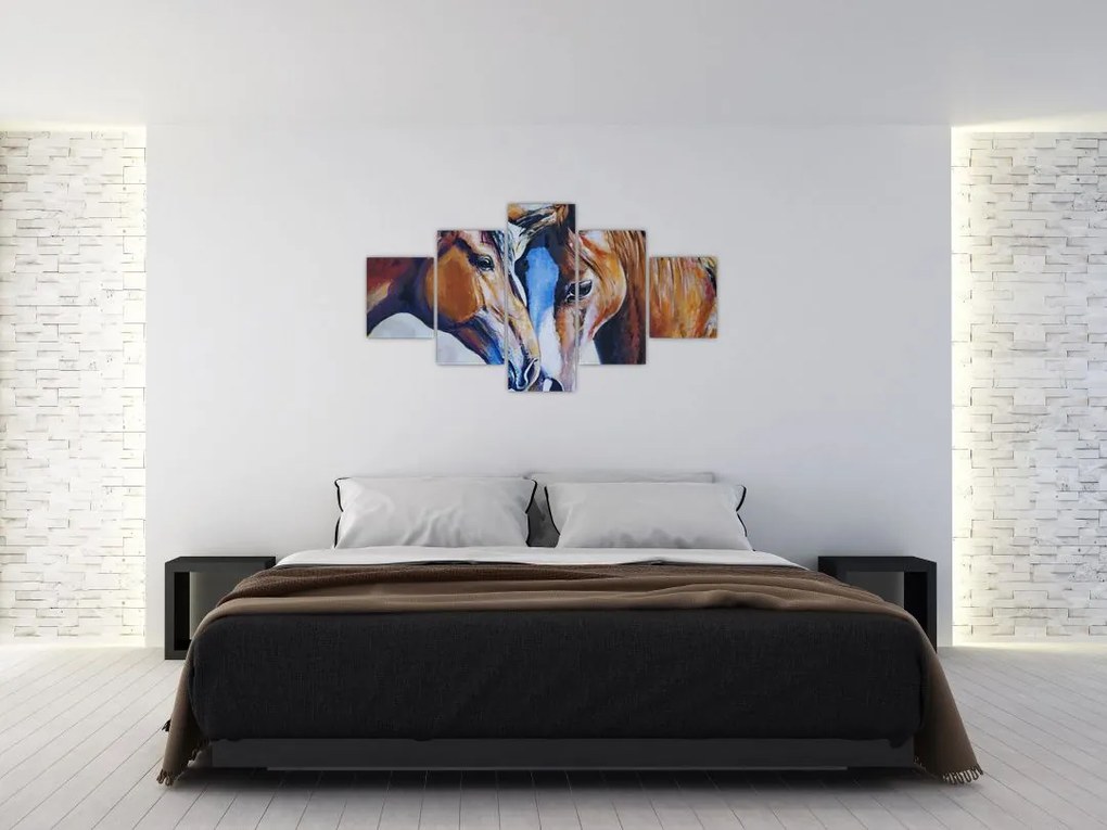 Obraz - Zakochane konie (125x70 cm)