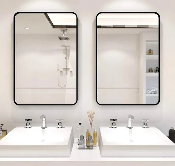 Lustro LOFT 40x60cm M-010 czarne łazienkowe do salonu sypialni loftowe Industrialne minimalistyczne