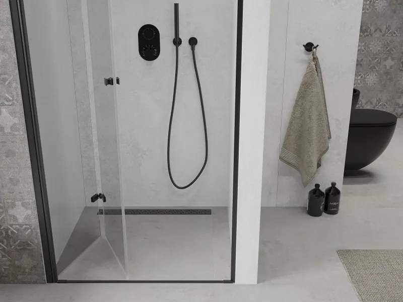Mexen Lima drzwi prysznicowe składane 100 cm, transparent, czarne - 856-100-000-70-00