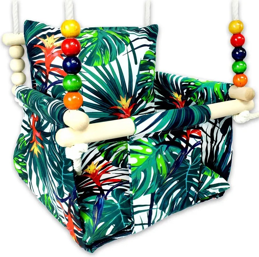 Drewniana huśtawka dla dzieci palmy W4-S32