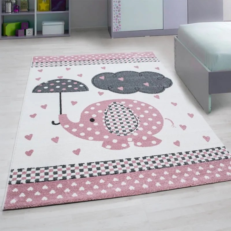 Dywan dziecięcy Kids Słonik różowy  200 cm x 290 cm