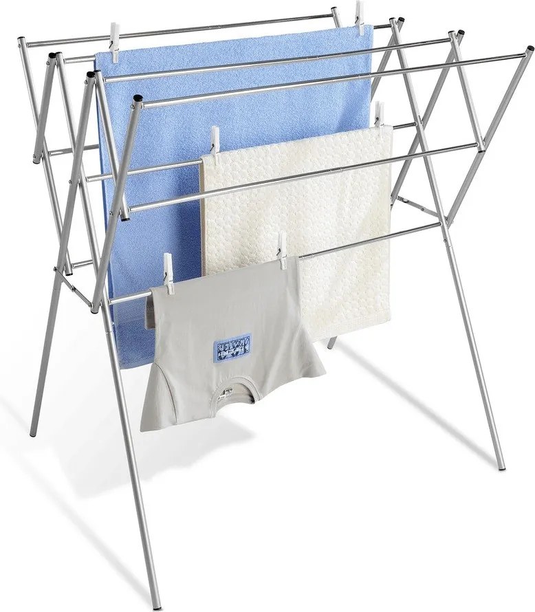 Suszarka na pranie w kolorze srebra z połyskiem 8 m – Wenko