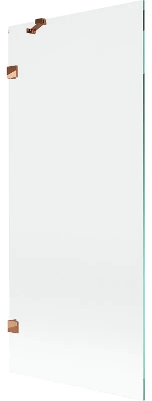 Mexen Lunar parawan nawannowy 1-skrzydłowy 80 x 150 cm, transparent, różowe złoto - 897-080-000-60-00