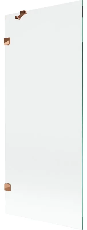 Mexen Lunar parawan nawannowy 1-skrzydłowy 80 x 150 cm, transparent, różowe złoto - 897-080-000-60-00