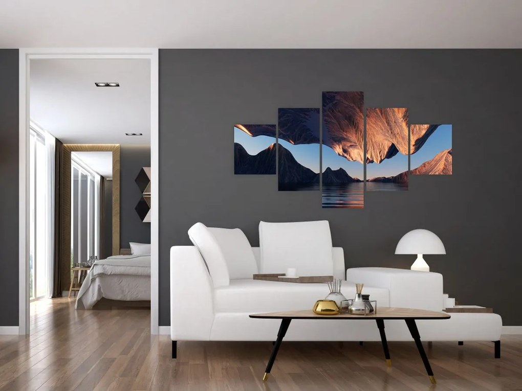 Obraz - Klify 3D (125x70 cm)