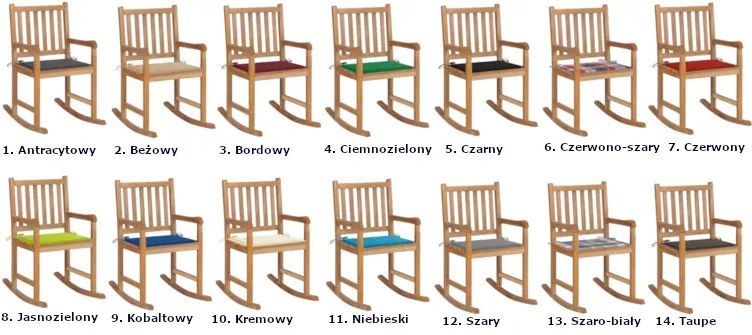 Fotel ogrodowy bujany z antracytową poduszką Pakos 6X