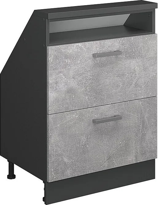 Szafa skosna beton/antracyt 60x46x81.6 rion