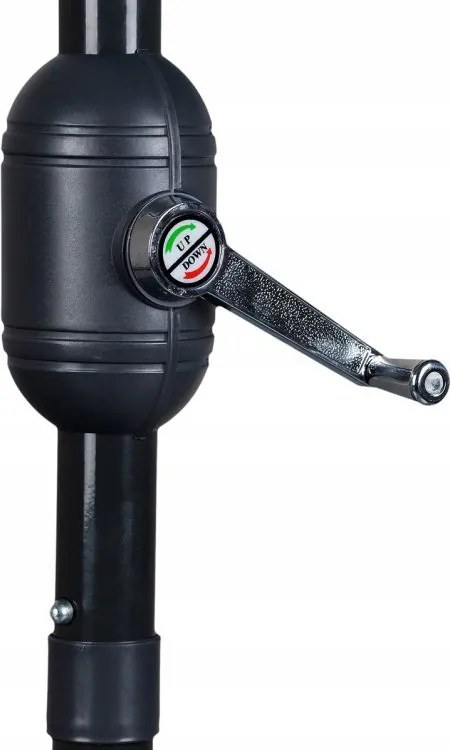 Parasol ogrodowy boczny UM016 - składany, przyścienny, szary