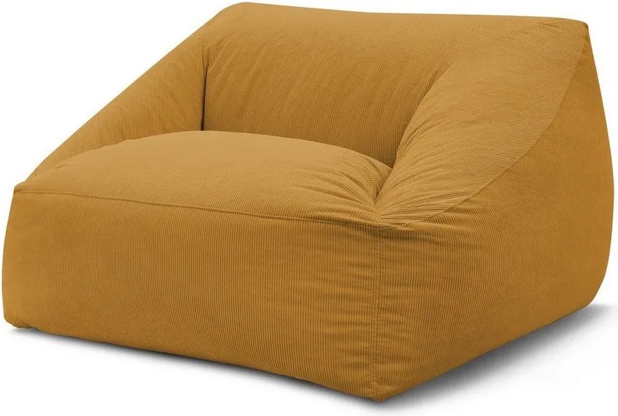 Żółty sztruksowy worek do siedzenia Lilibet – Bobochic Paris