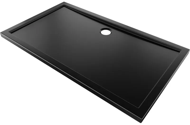 Mexen Flow brodzik prostokątny slim 140 x 80 cm, czarny mat - 46R708014