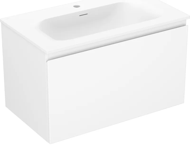 Mexen Orio szafka łazienkowa 80 cm z umywalką Vela, 1 szuflada, biała mat - 91A10-08047-1-BF01-W23M01