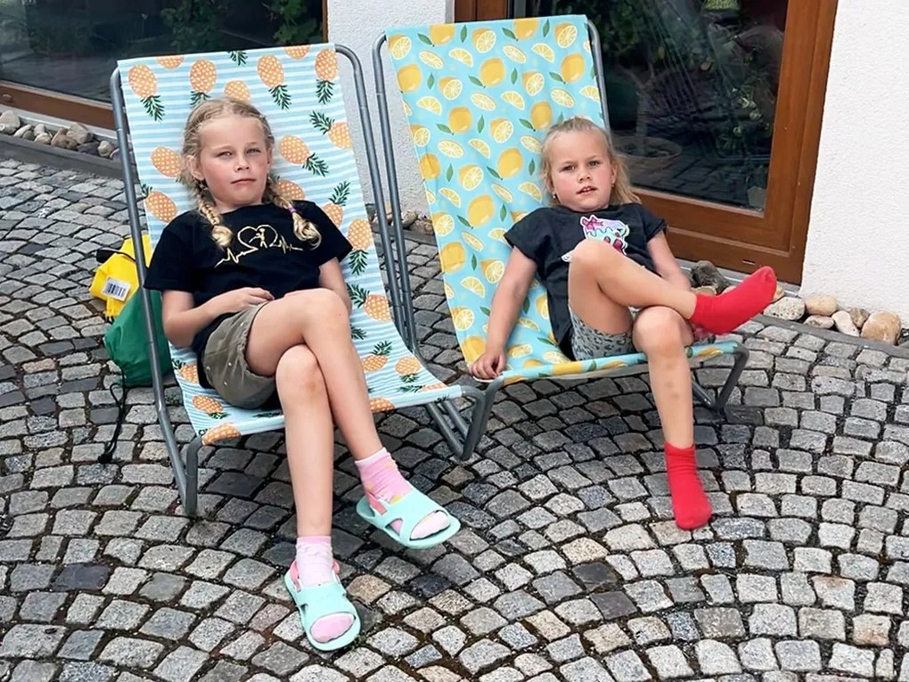 Składane leżak plażowy SAND LEMON, kolorowy