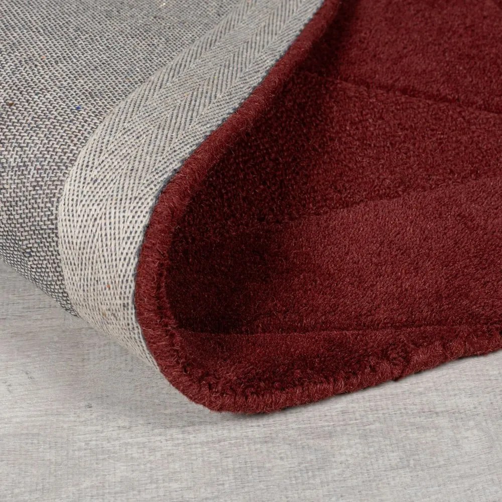 Bordowy wełniany dywan tkany ręcznie 120x170 cm Shard Red – Flair Rugs
