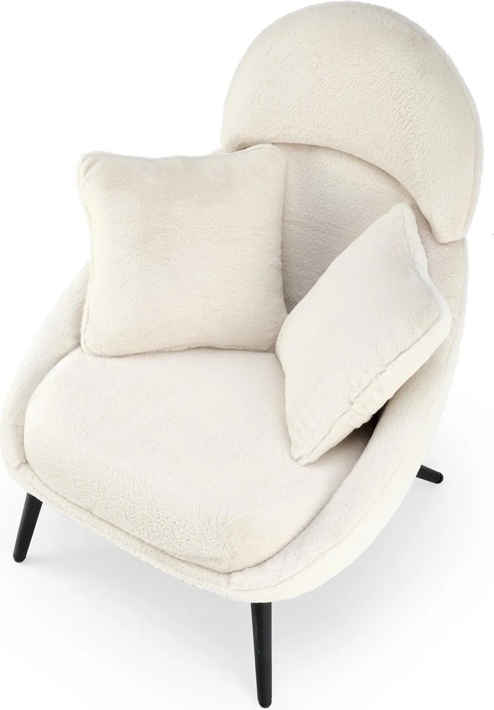 Fotel Merry z tkaniny imitującej futro