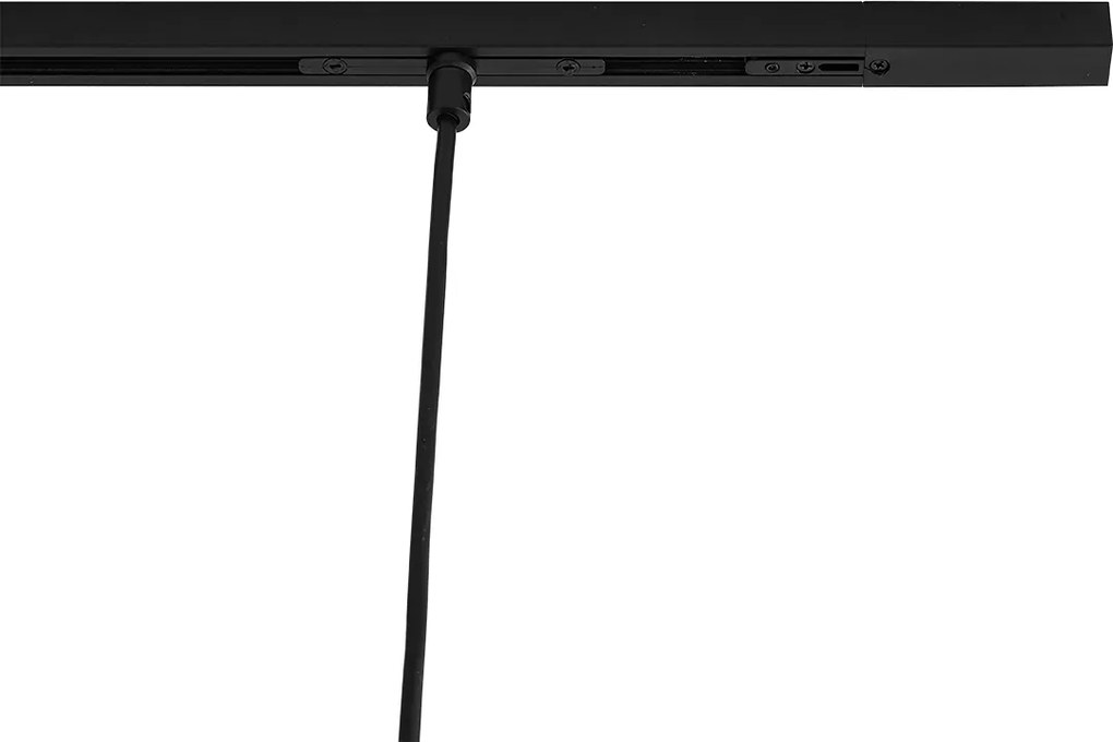 Nowoczesny system oświetlenia szynowego z 6 lampami wiszącymi w kolorze brązu, jednofazowy - Slimline Keno