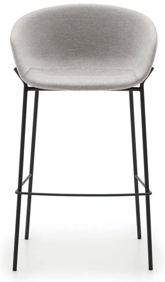 Jasnoszary hoker (wysokość siedziska 75 cm) Yvette – Kave Home