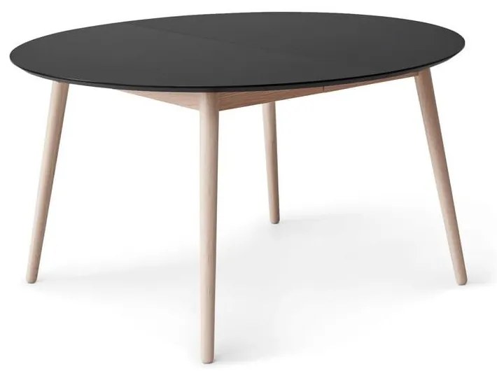 Okrągły rozkładany stół z dodatkowym czarnym blatem ø 135 cm Meza – Hammel Furniture