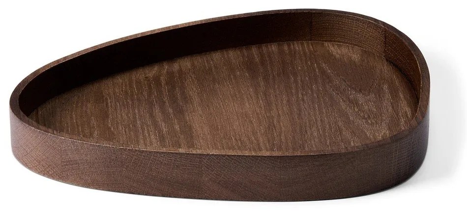 Brązowy drewniany pojemnik dekoracyjny 26x23x3 cm Curve L – LIND DNA