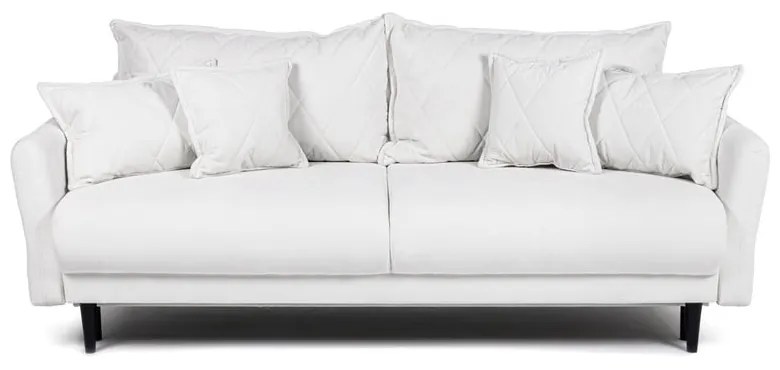 Biała sztruksowa rozkładana/ze schowkiem sofa 215 cm Bjork – Bonami Selection