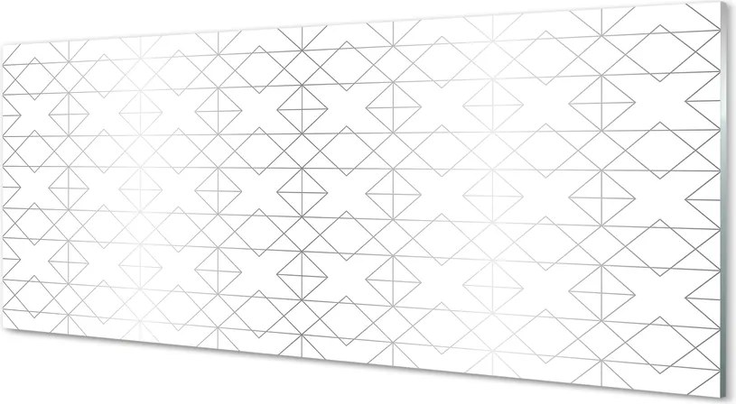 Panel szklany do Kuchni Zarys Wielokątów