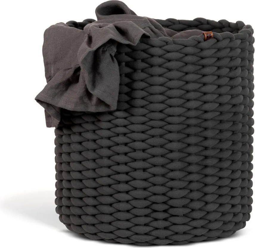 Tekstylny koszyk ø 40x40 cm Peach Skin Round XL – Bigso