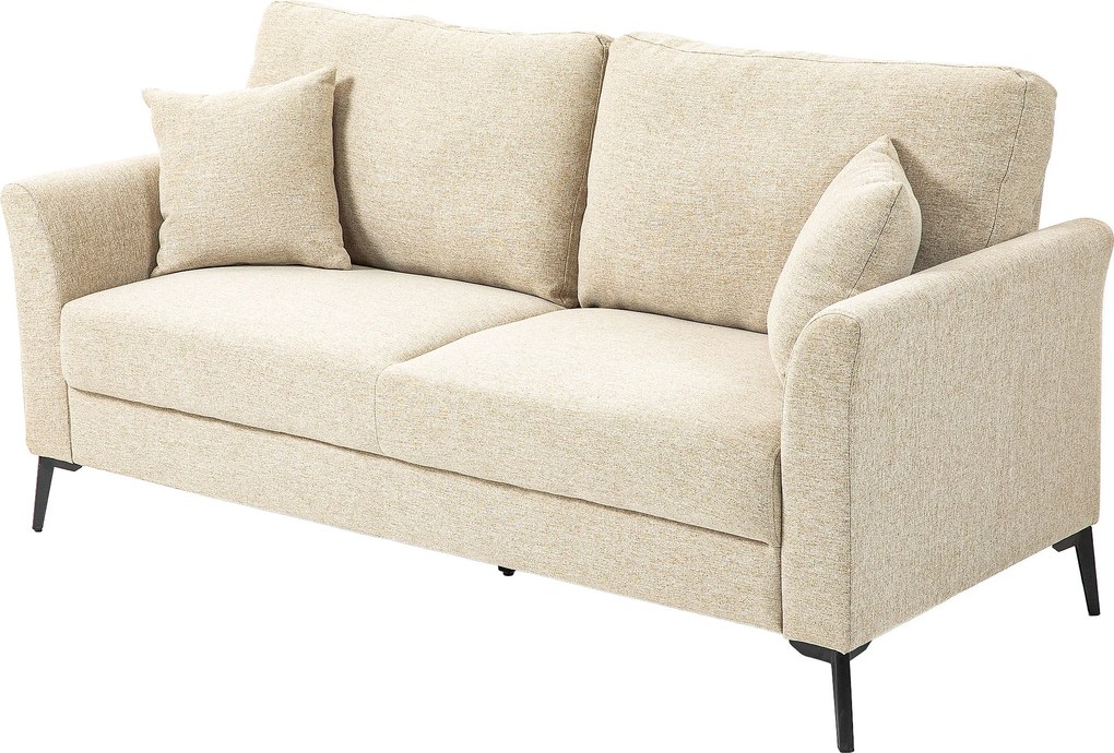 HOMCOM Sofa 2-osobowa z grubą tapicerką, do 360 kg, 179 x 80 x 89 cm, Beżowa