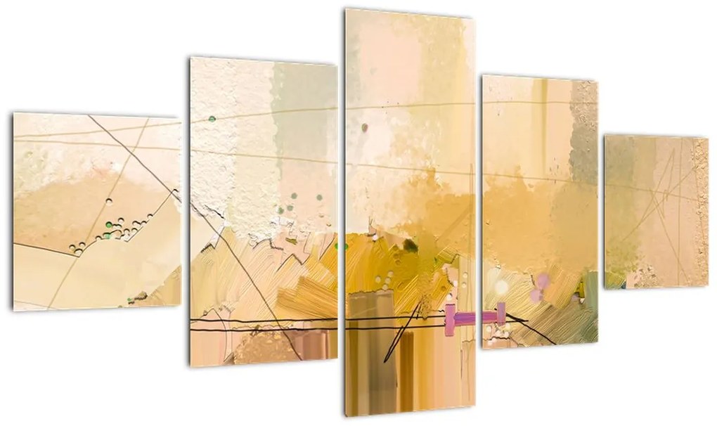 Obraz - Abstrakcja, obraz olejny (125x70 cm)