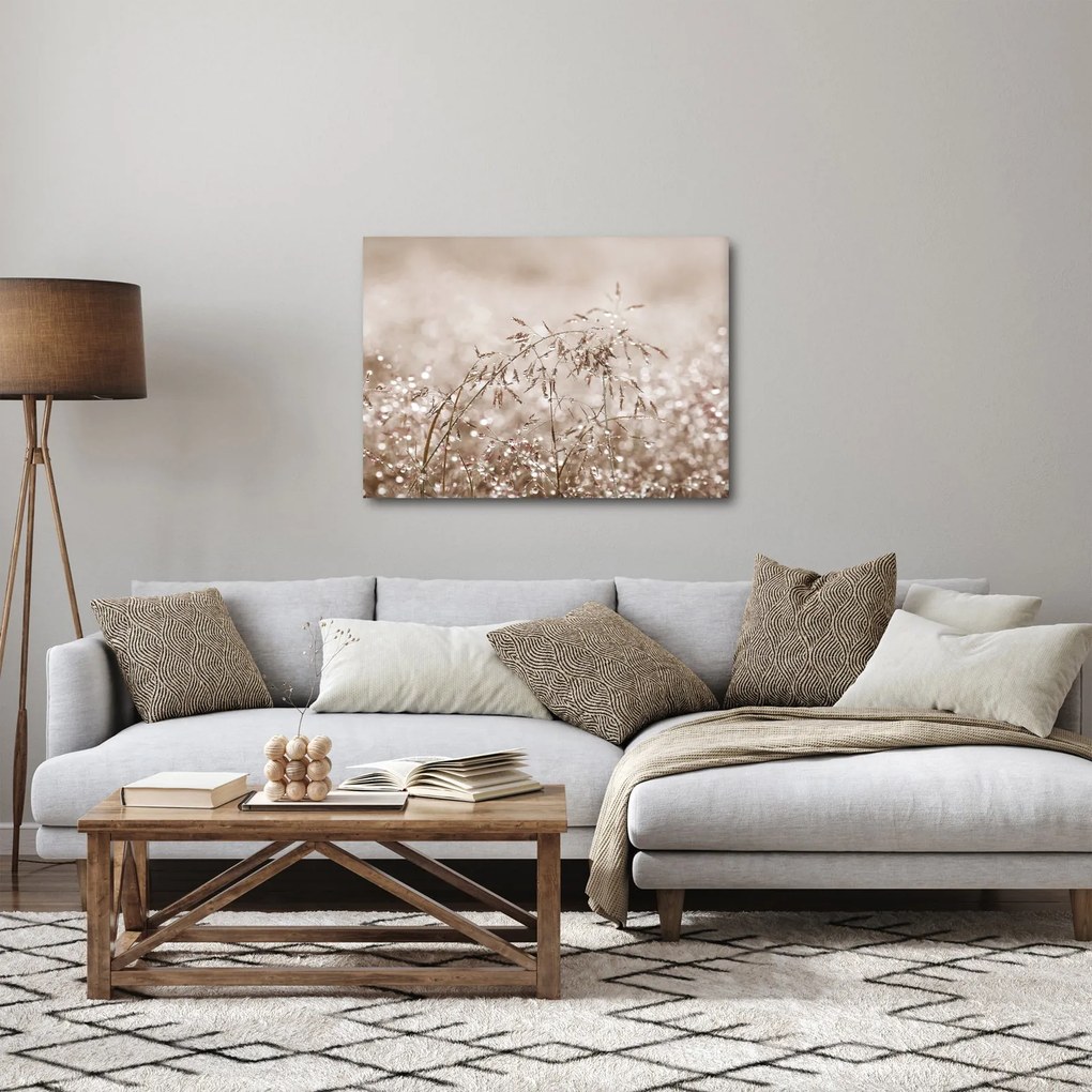 Obraz - Łąka w odcieniach brązu (70x50 cm)