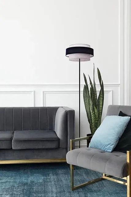 Lampa podłogowa boho z podwójnym abażurem - 3X A535 F6-E78