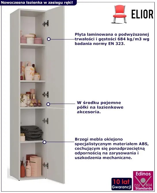 Minimalistyczna szafka łazienkowa kaszmir K2-N04