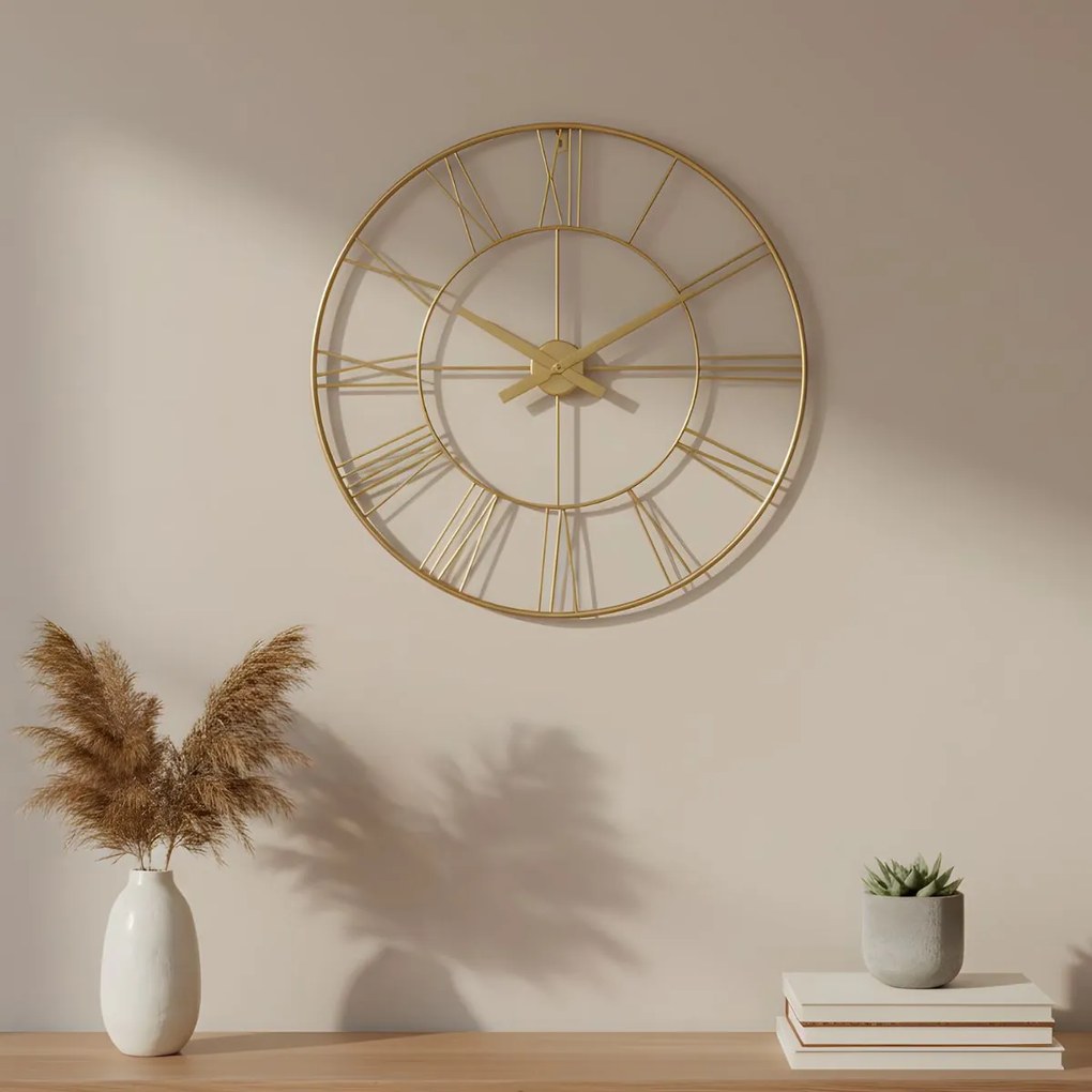 Zegar ścienny w stylu industrialnym ARATIO, Ø 70 cm