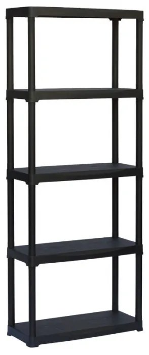 Regał plastikowy TEMPO 1+1 GRATIS, 1740x700x300 mm, 5 półek