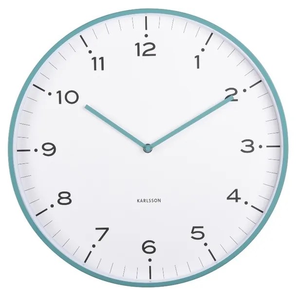 Zegar ścienny Karlsson 6011BL design niebieski, średnica 40 cm